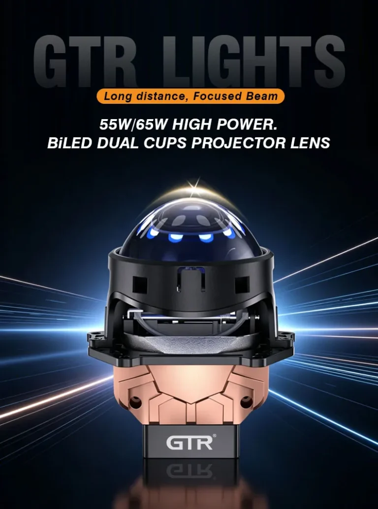 Premium 55W/65W biLED LENS Module Double Reflective Cups Bifocal Lens Projector Car Led Headlight for Retrofit